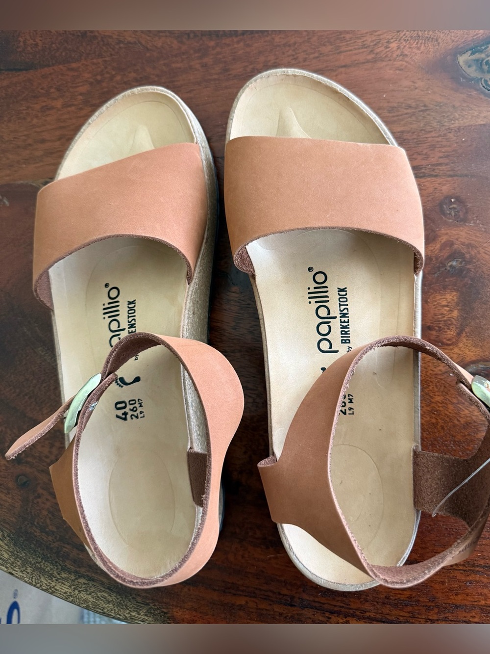 Birkenstock Papillio Geneva Women’s Brown Ankle-Strap Cork Sandals - Picture 3 of 5